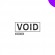 Клише штампа "Void" (фиолетовое - среднее) с рамкой